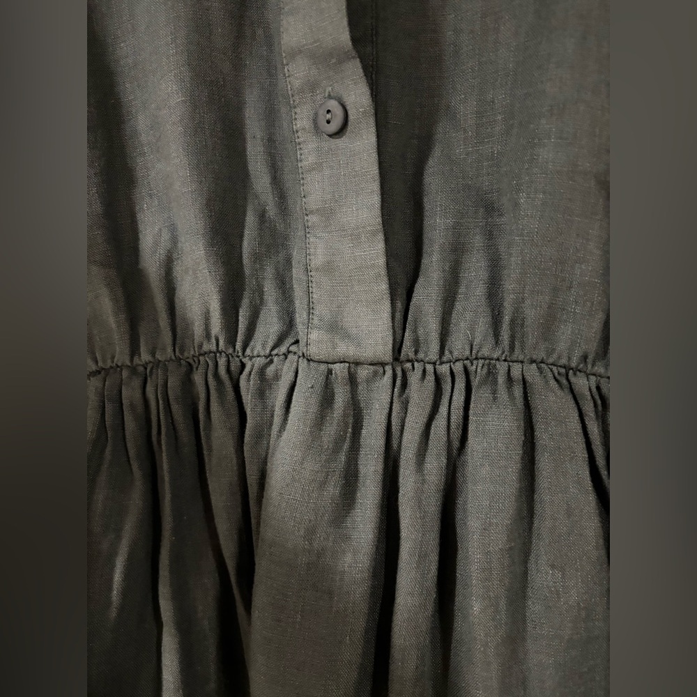 MaxMara Leisure Linen Blend Babydoll Style Dress Large - Picture 4 of 8